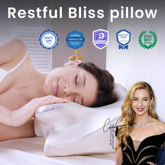 Restful Bliss Side-Sleeper Neck Support Pillow,Ergonomic Orthopedic Memory Foam Soft Neck Pillow,1 Count Comfortable Neck Support Pillow,Side-Sleeper Dedicated Neck Rest Cushion/Sleep Pillow
