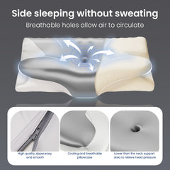 Restful Bliss Side-Sleeper Neck Support Pillow,Ergonomic Orthopedic Memory Foam Soft Neck Pillow,1 Count Comfortable Neck Support Pillow,Side-Sleeper Dedicated Neck Rest Cushion/Sleep Pillow