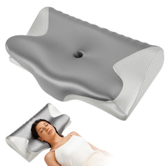 Restful Bliss Side-Sleeper Neck Support Pillow，Ergonomic Orthopedic Memory Foam Soft Neck Pillow，1 Count Comfortable Neck Support Pillow，Side-Sleeper Dedicated Neck Rest Cushion/Sleep Pillow